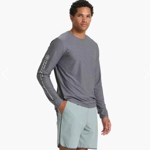 Vuori Uluwatu 23 Water Long Sleeve Tee Charcoal Heather XXL